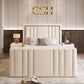Elegant bedroom featuring a modern 2025 Kensington TV Bed with vertical paneling.